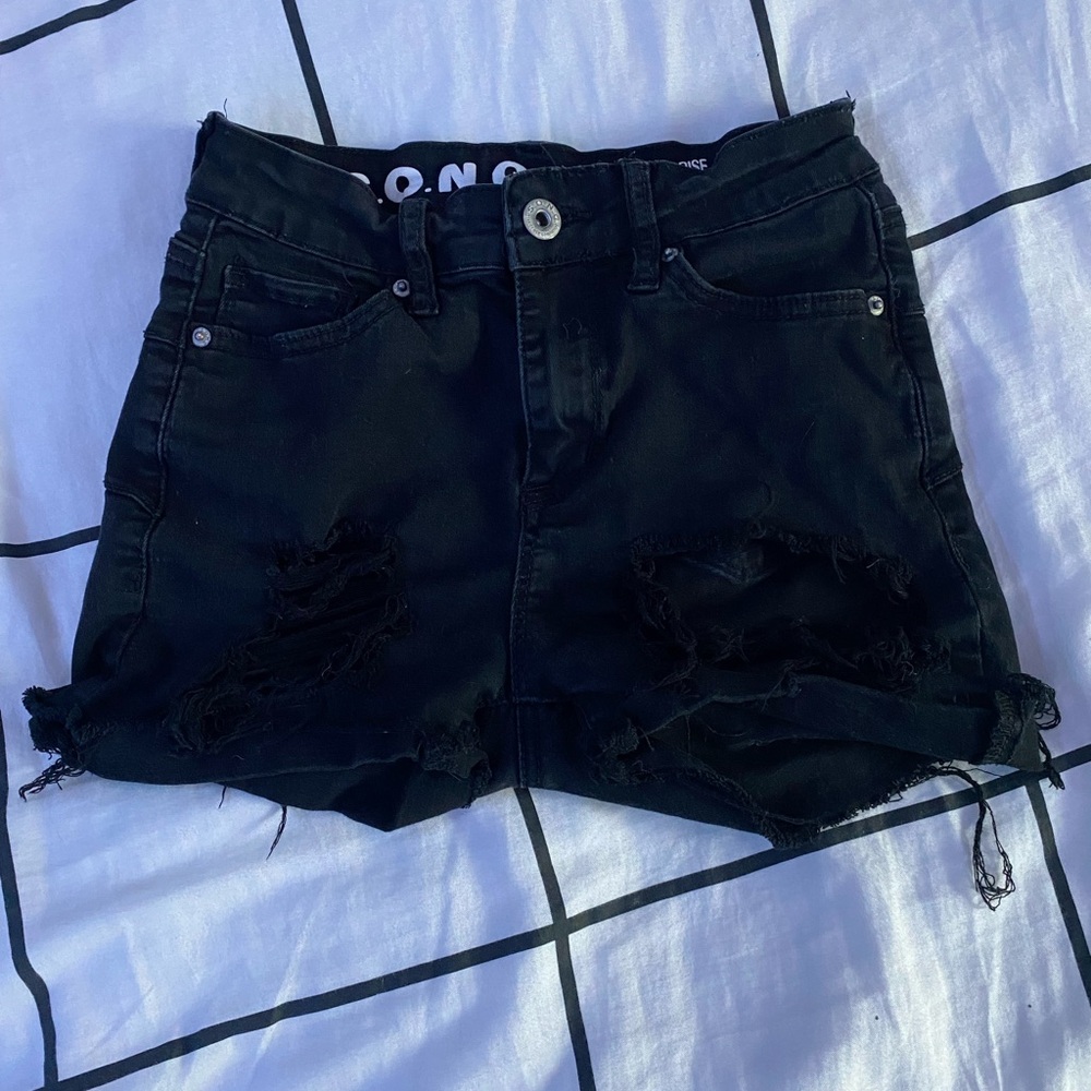 black shorts